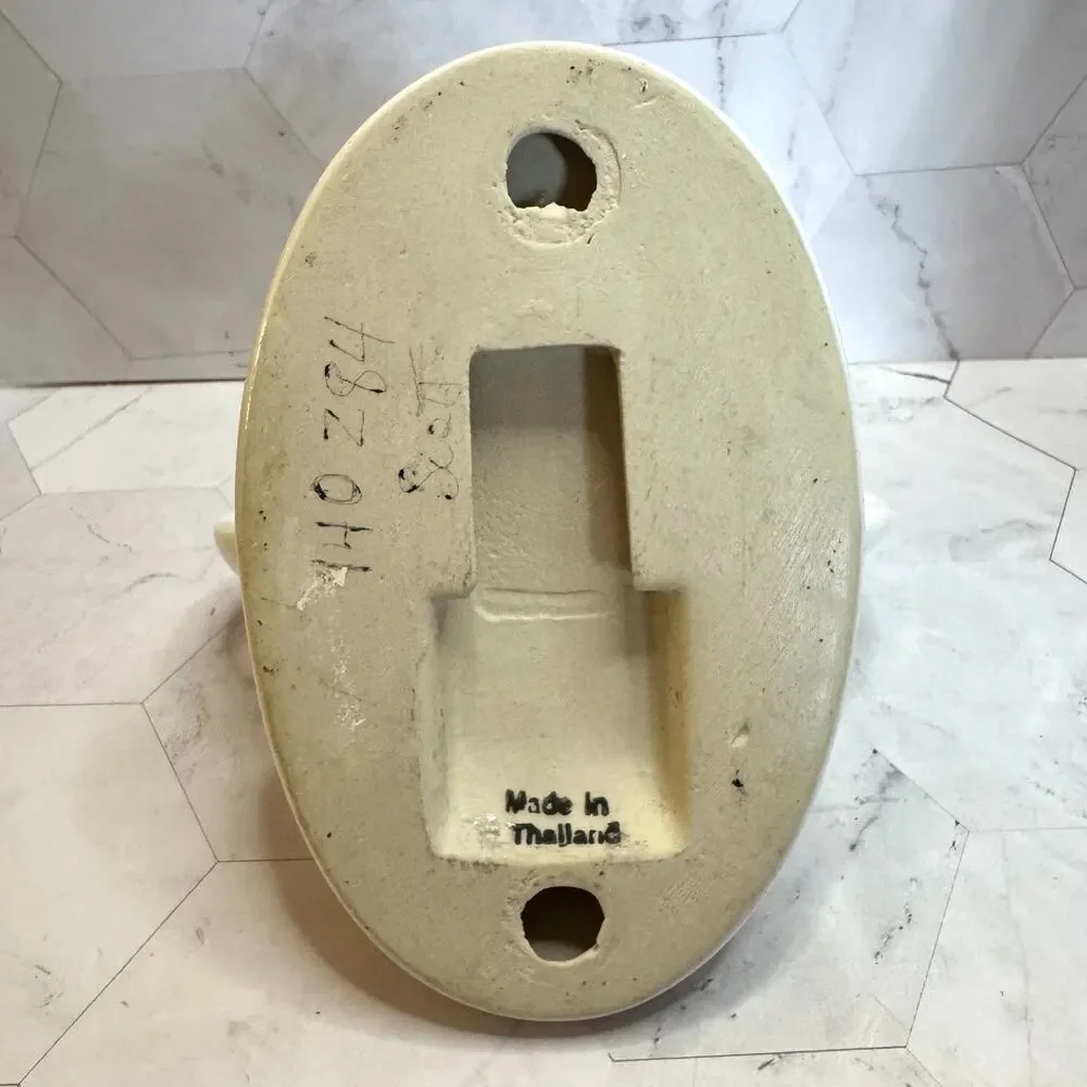 Vintage White Ceramic Toothbrush and Cup Holder Porcelain Wall Mount Restoration